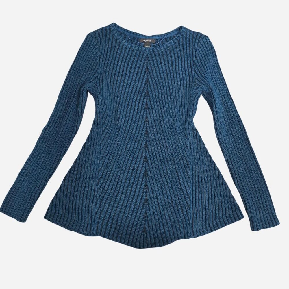 Style & Co Women's Blue and Navy Jumper